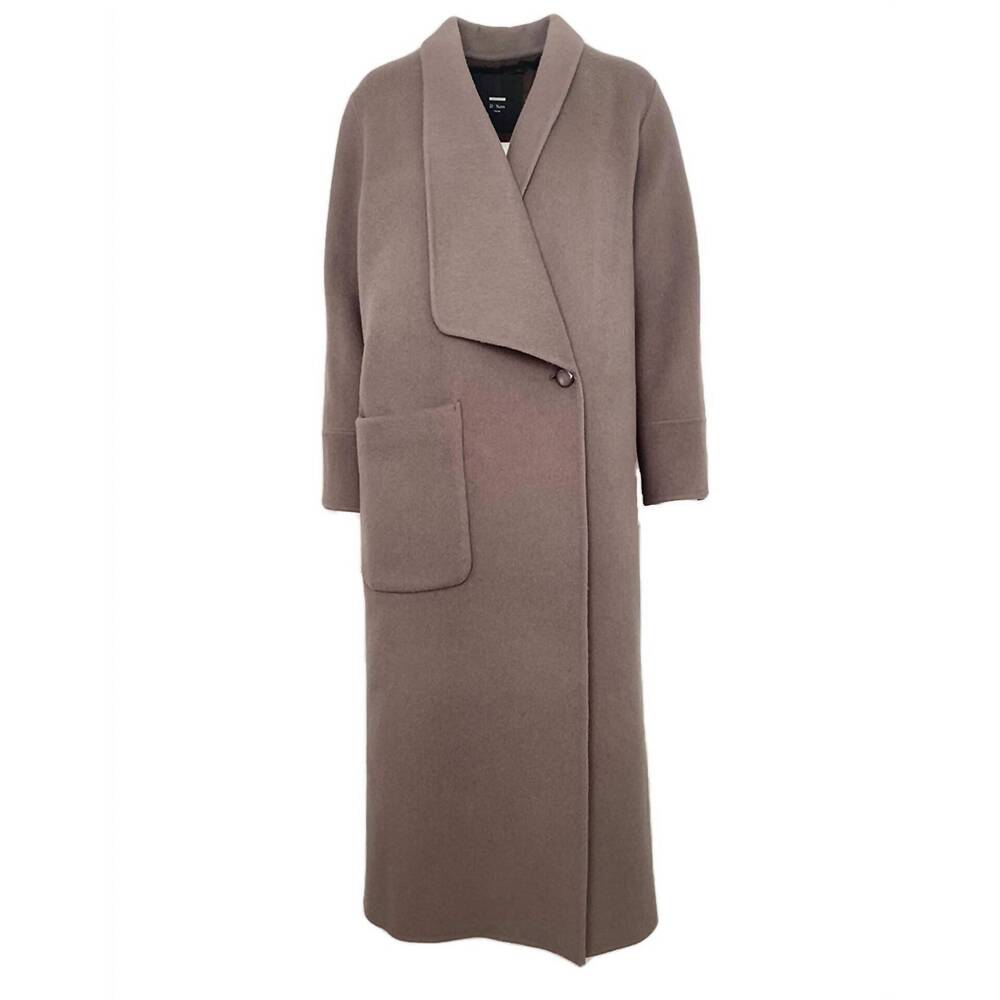 NEW DOUBLE STANDARD CLOTHING philip coat in gray/beige